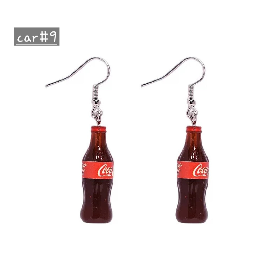 ABSOLUT VODKA - VOLVIC WATER - COCA COLA - Acrylic Earrings