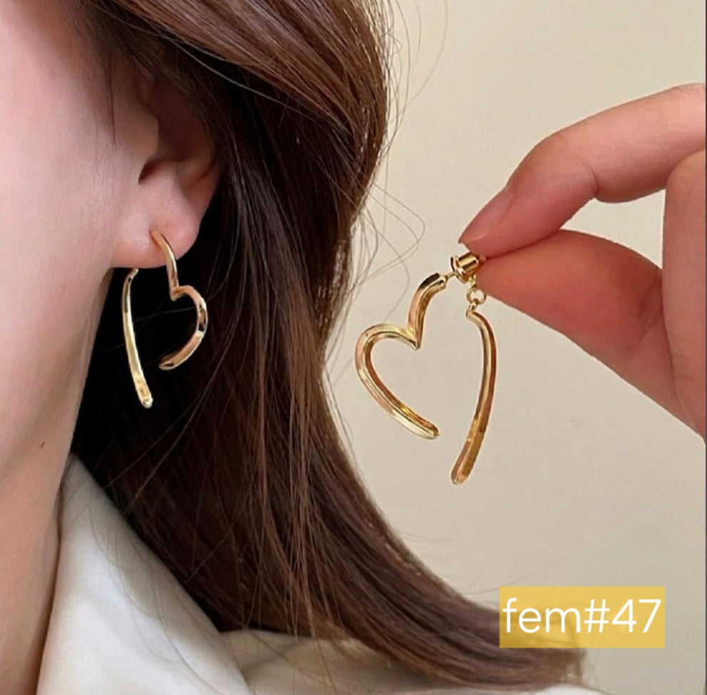 The "Abstract Heart" Dangles Earrings