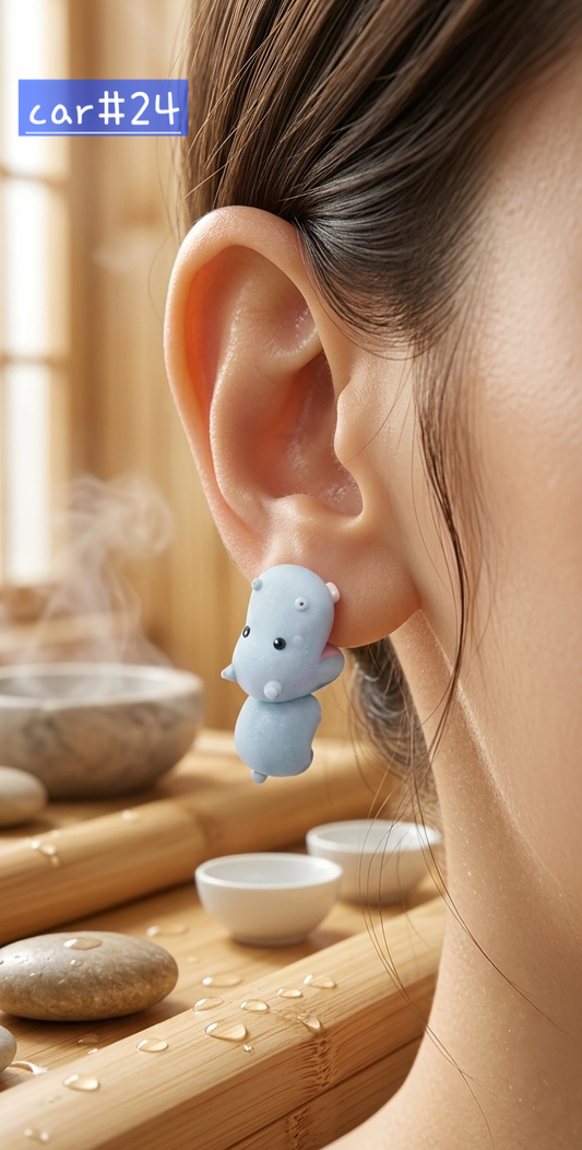 Cutie Hippopotamus Bite Earring