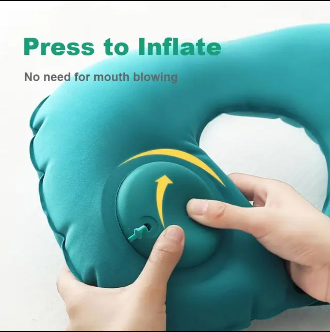 INFLATABLE PILLOW WITH NECK SUPPORT