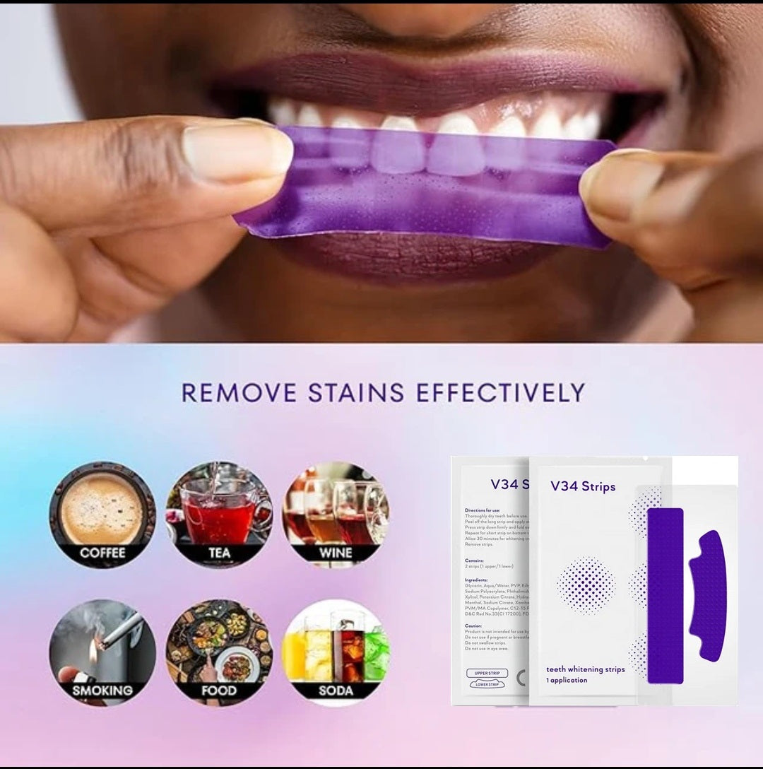 SMILE V34 Teeth Whitening Strips