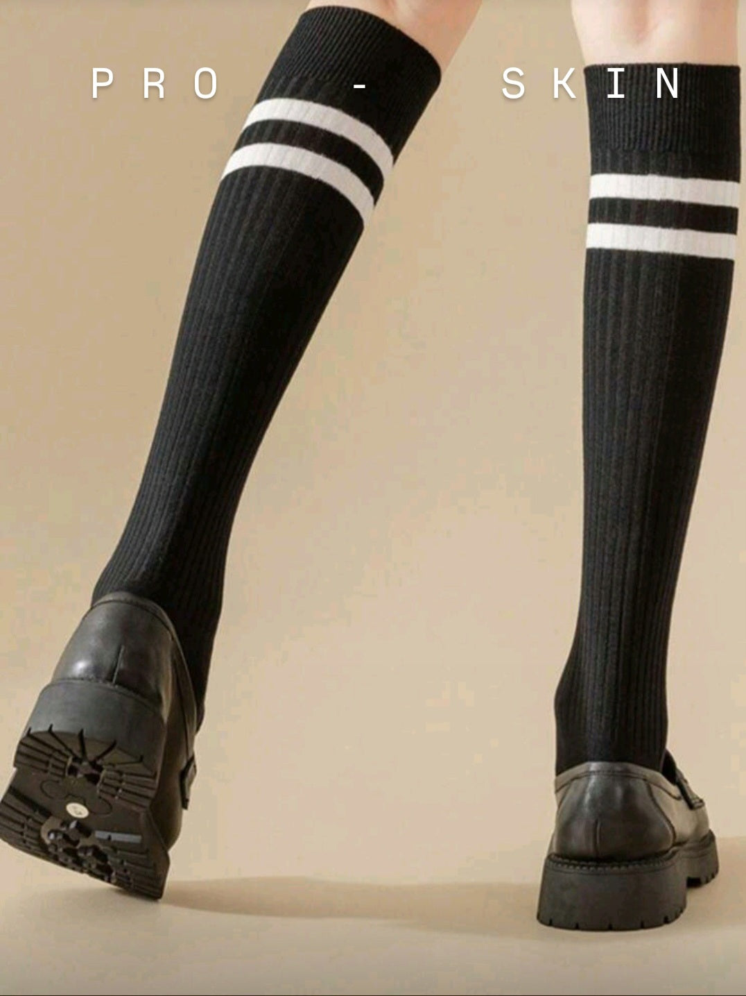 PRO-SKIN College Japanese Traditional Stripped Calf Socks