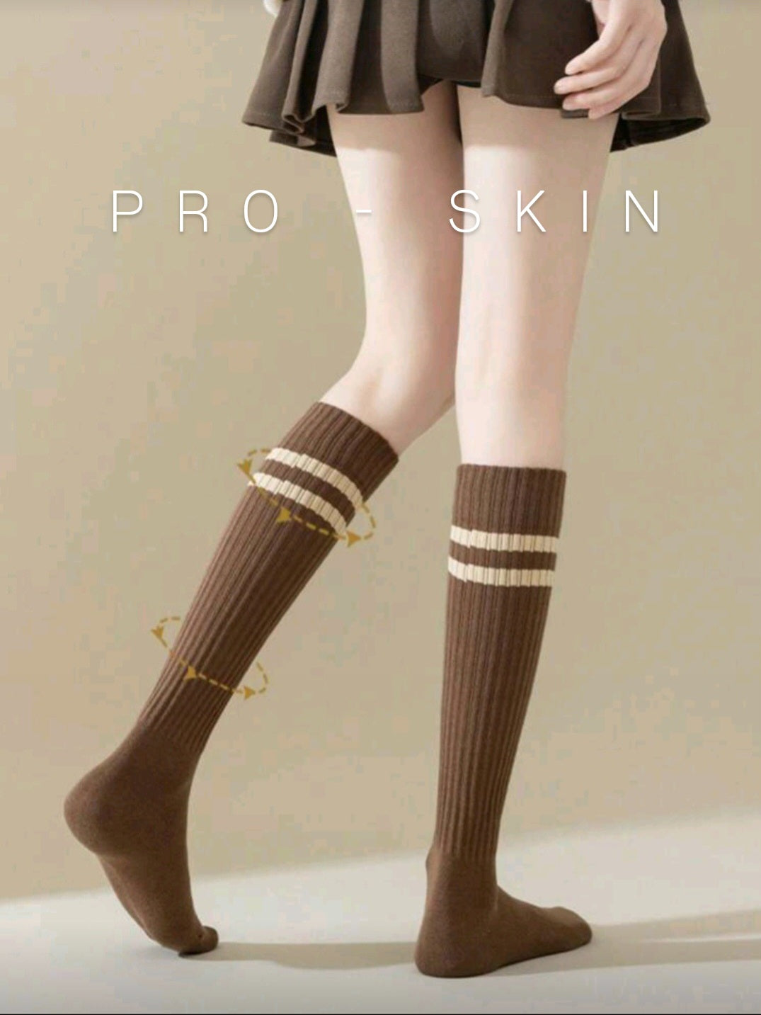 PRO-SKIN College Japanese Traditional Stripped Calf Socks