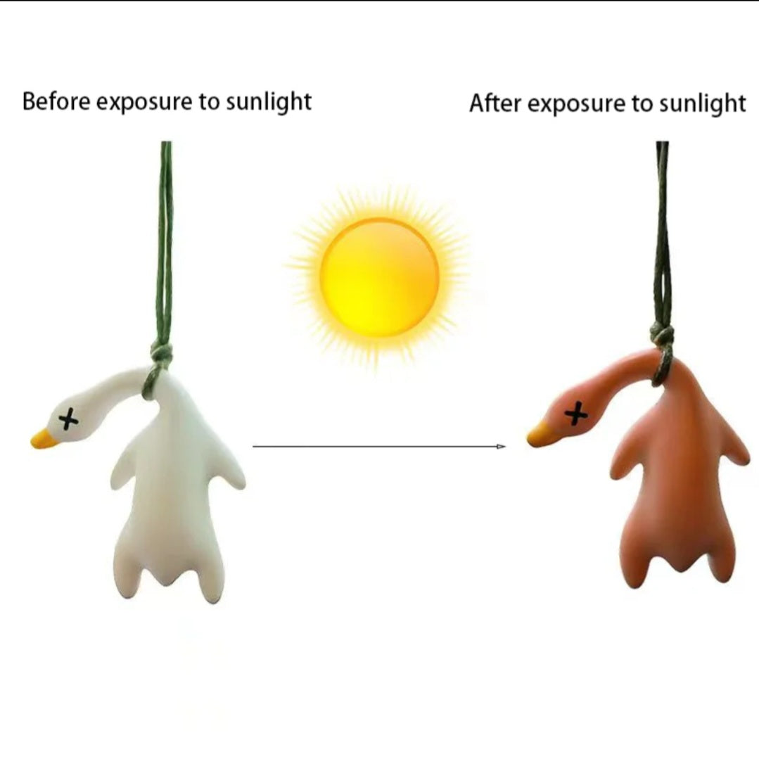 Funny UV Light Duck Pendant