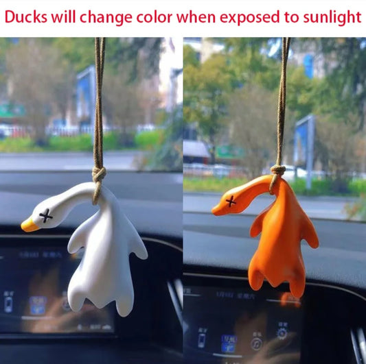 Funny UV Light Duck Pendant