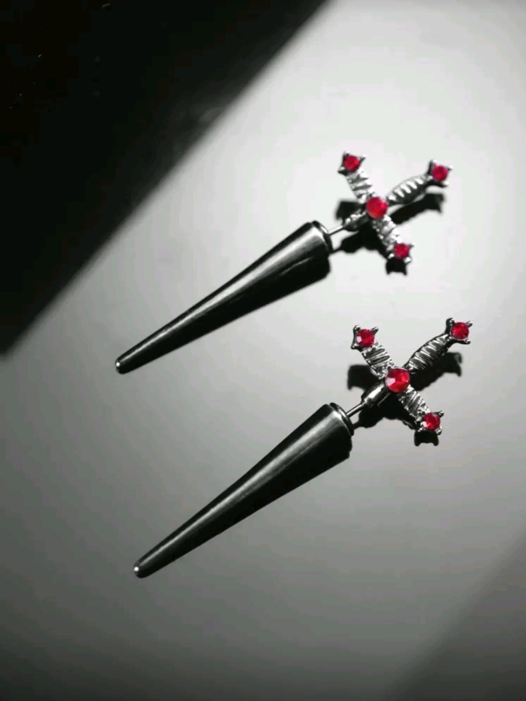 Vampire Blood Red Crystal Cells Earings