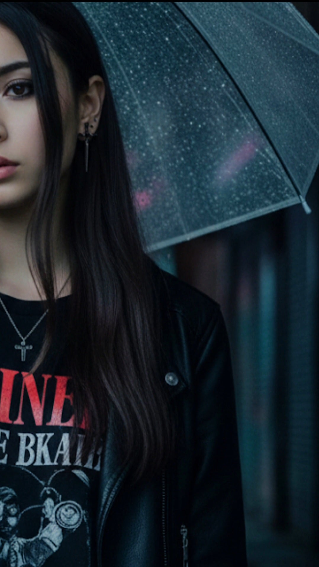 Black Steel Cross Earings