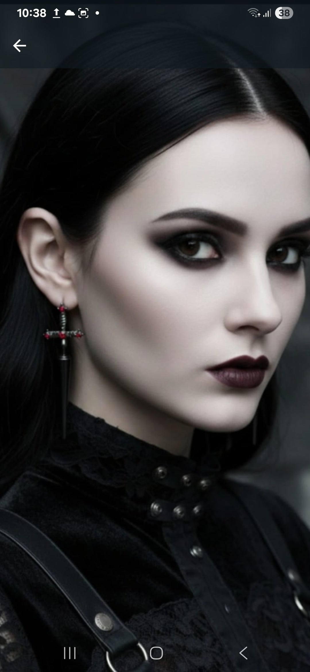 Vampire Blood Red Crystal Cells Earings