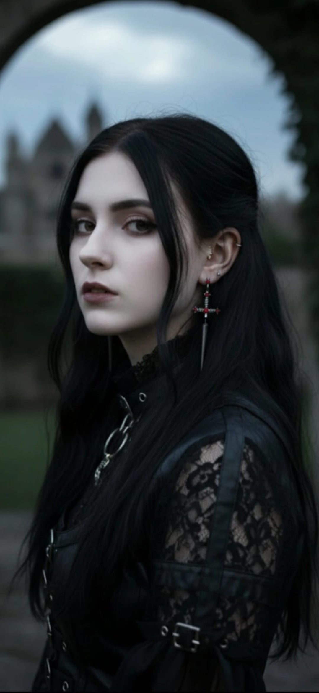 Vampire Blood Red Crystal Cells Earings