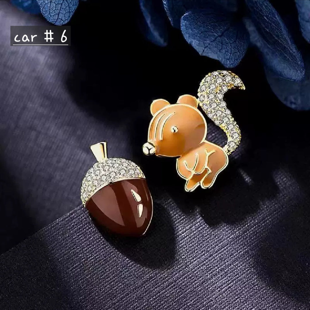 Squirrel & Nut Earring