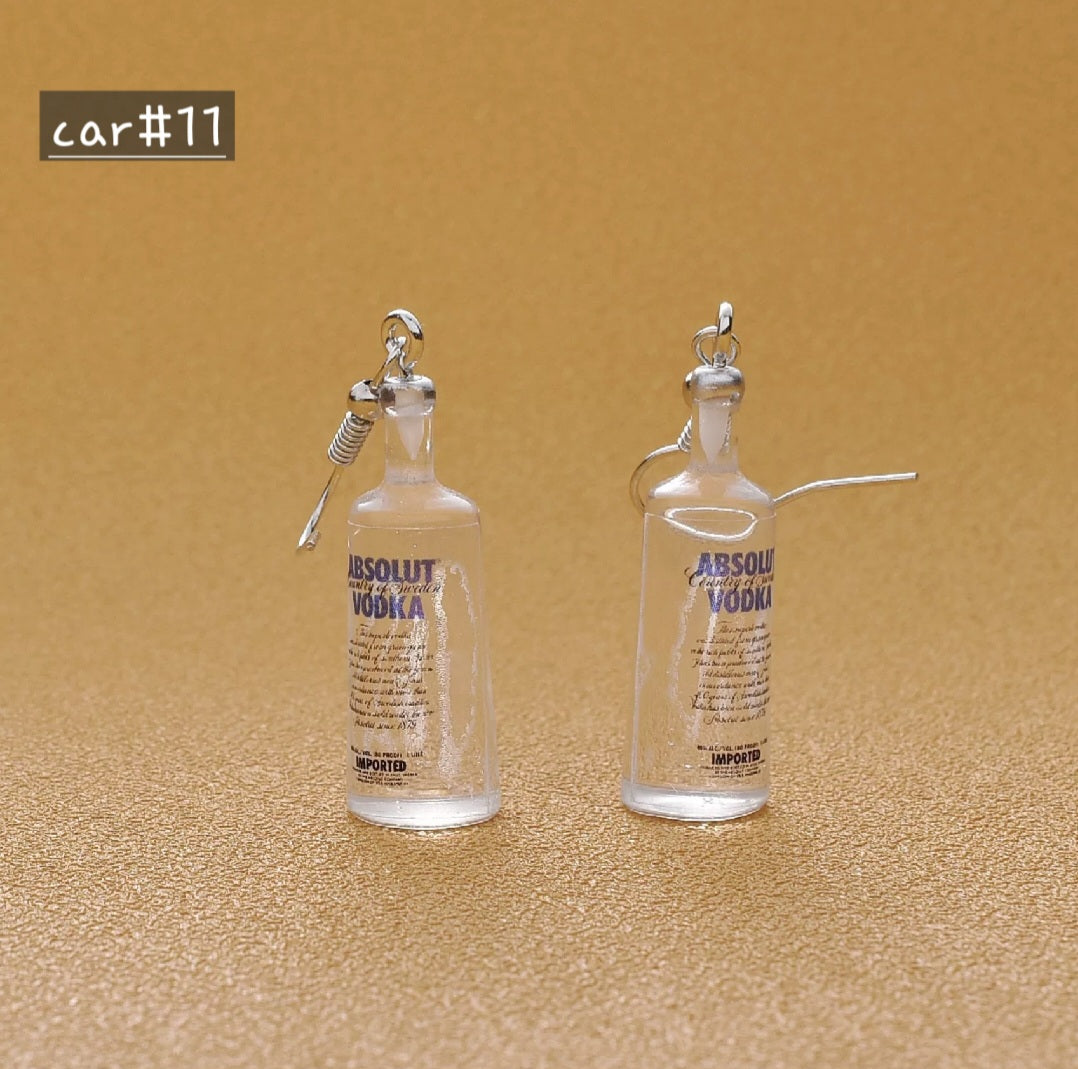 ABSOLUT VODKA - VOLVIC WATER - COCA COLA - Acrylic Earrings