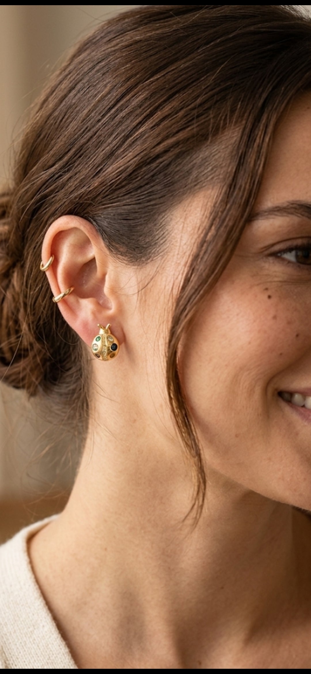 Seven Star Ladybug Earring