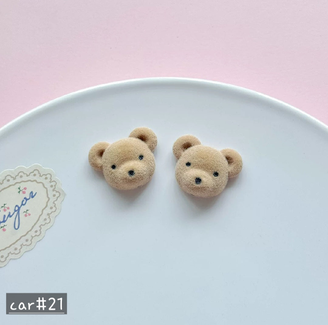 Full Head Cute Teddy Bear Earrings