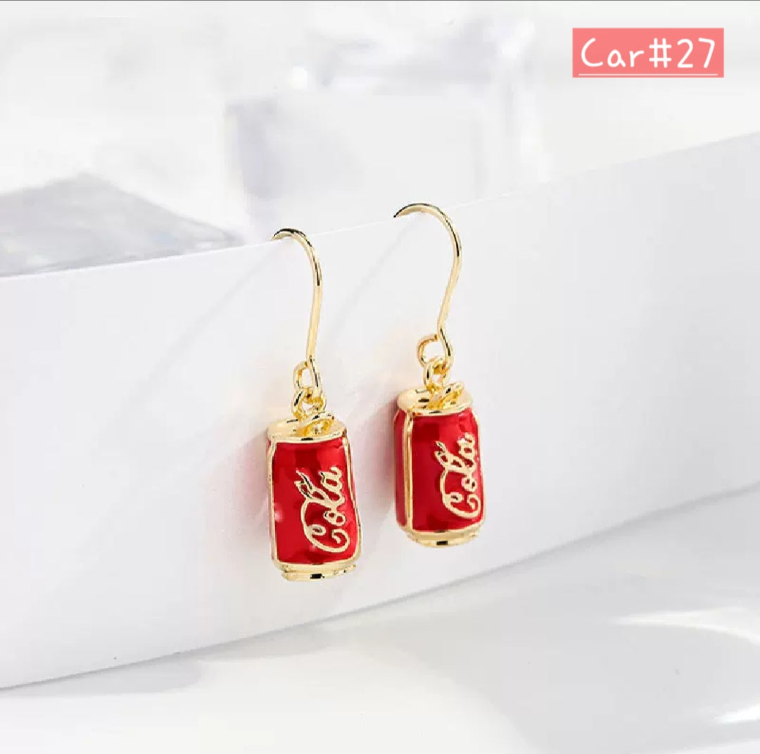 PEPSI & COCA COLA Crumpled Earring