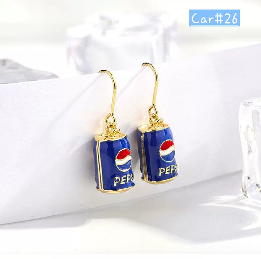 PEPSI & COCA COLA Crumpled Earring