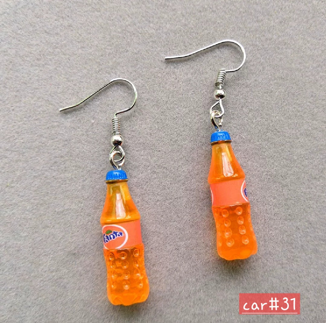 PEPSI-FANTA-SPRITE Creative Resin Earrings