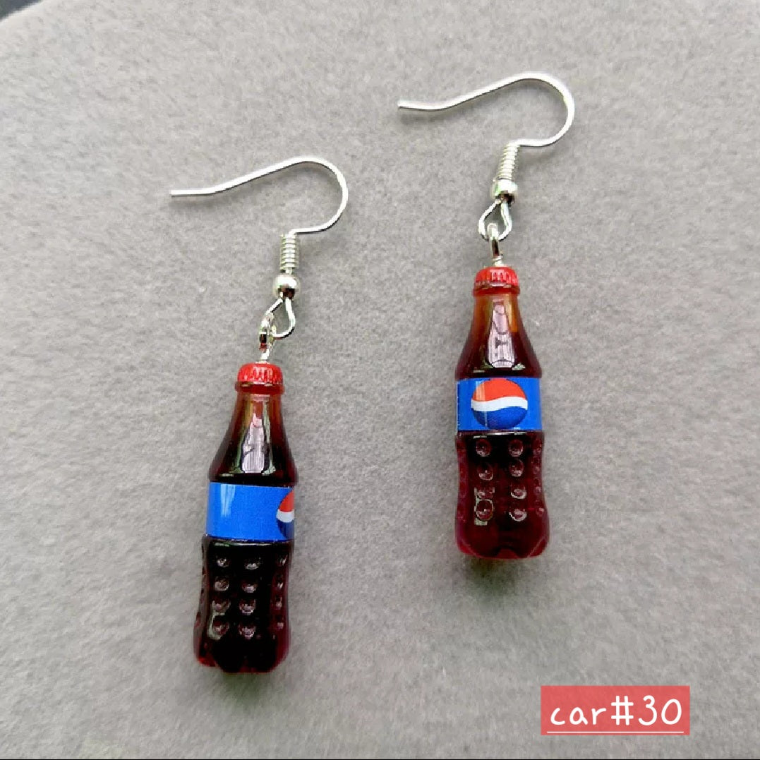 PEPSI-FANTA-SPRITE Creative Resin Earrings