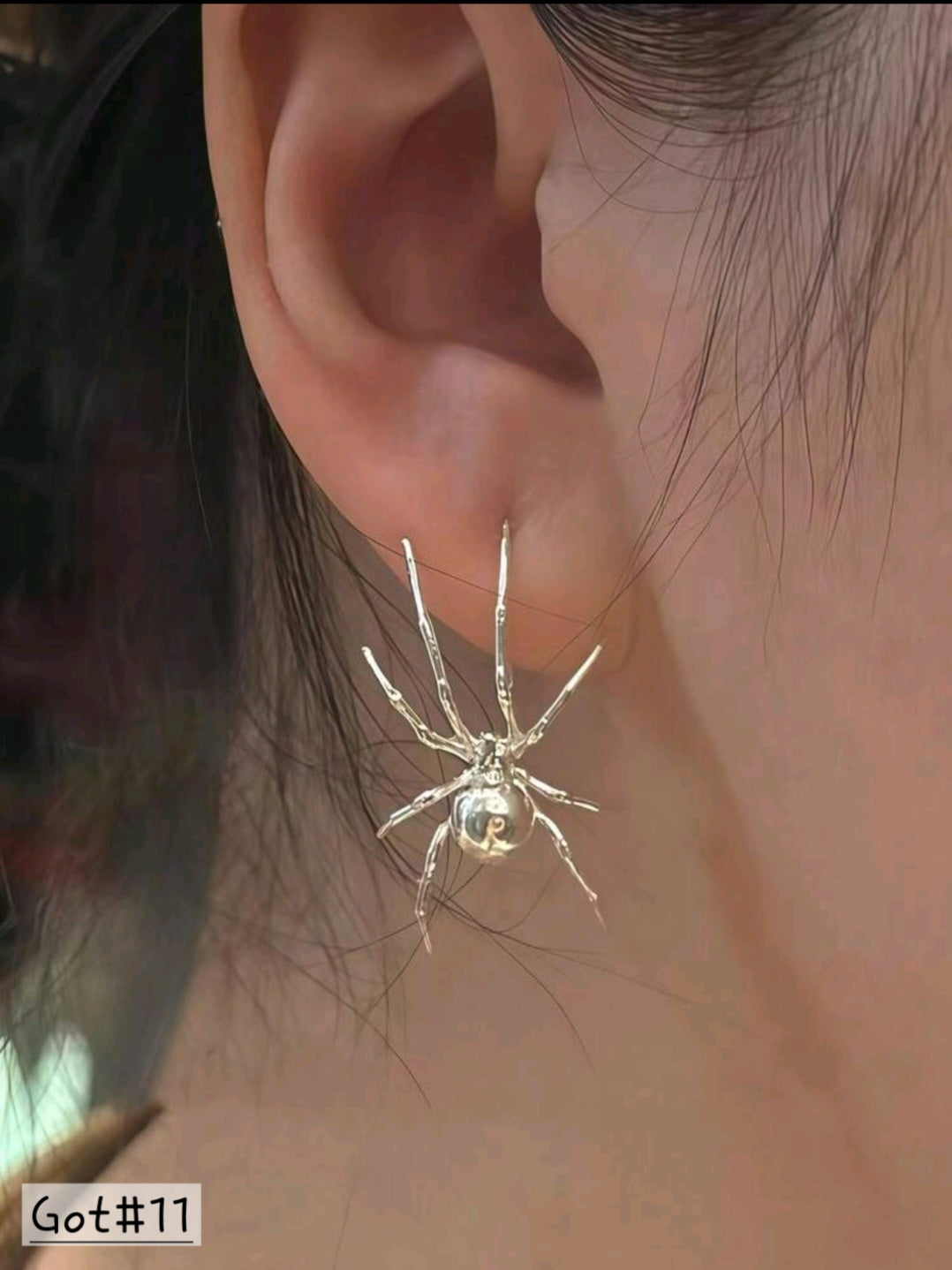 Punk Realistic Spider Earrings
