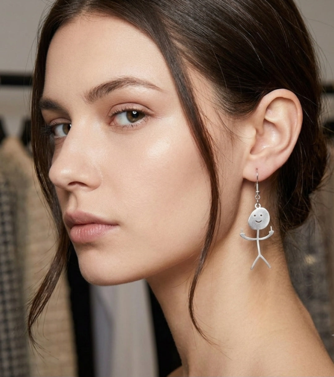 Cute Villain Fingering Earrings