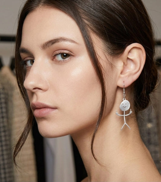 Cute Villain Fingering Earrings