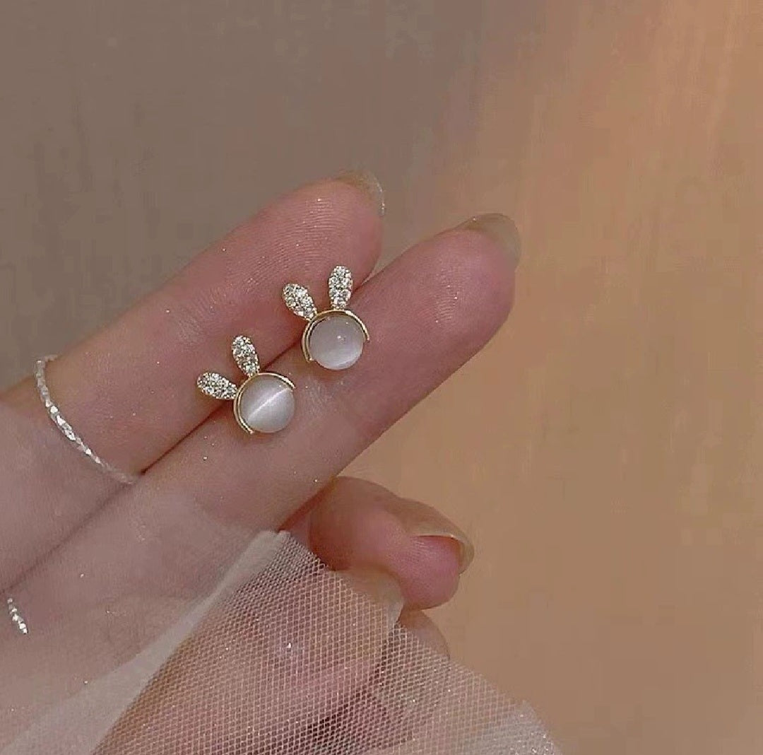 The "Glitter Bunny" Studs Earrings