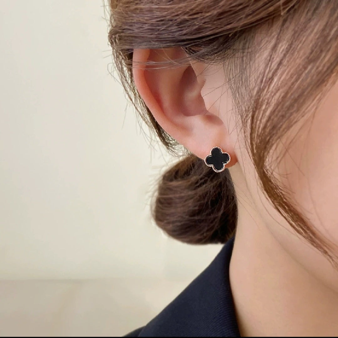 The "Midnight Clover" Studs Earrings