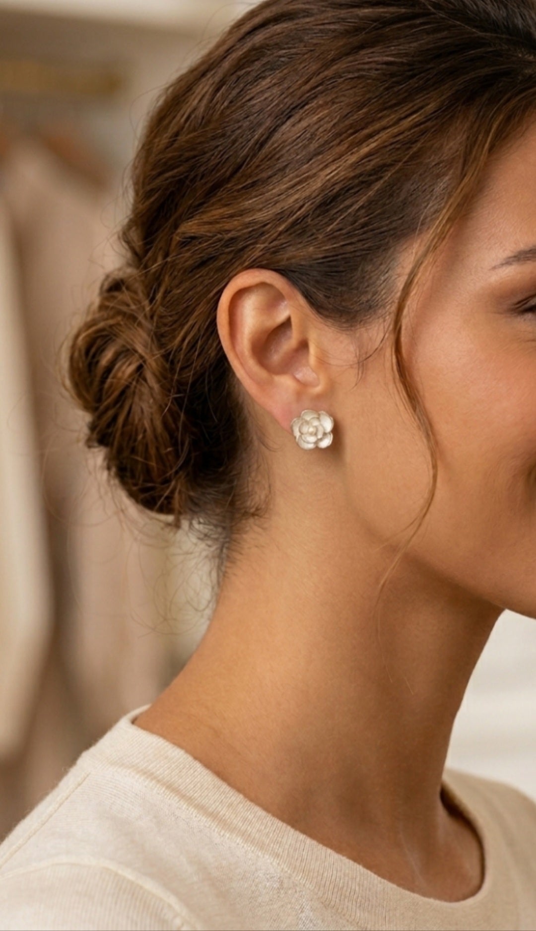 The "Pearlescent Bloom" Studs Earrings