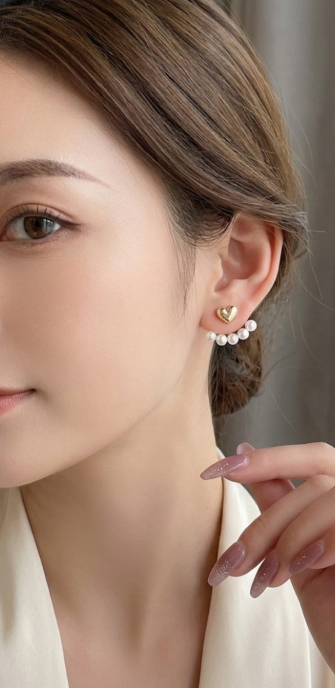 The "Heart & Pearl" Jacket Earrings