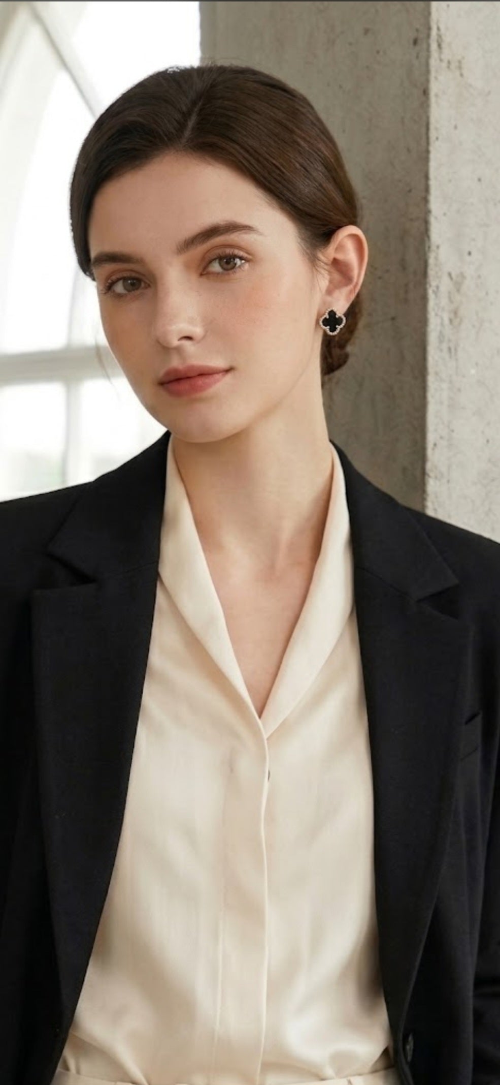 The "Midnight Clover" Studs Earrings