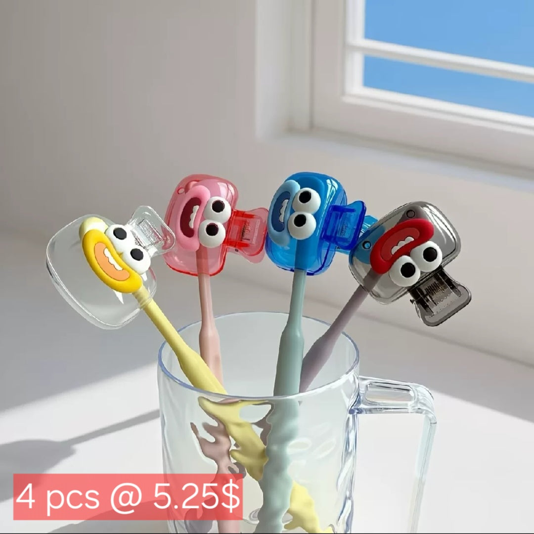 Unique Clear Claw Toothbrush Clips Protectors